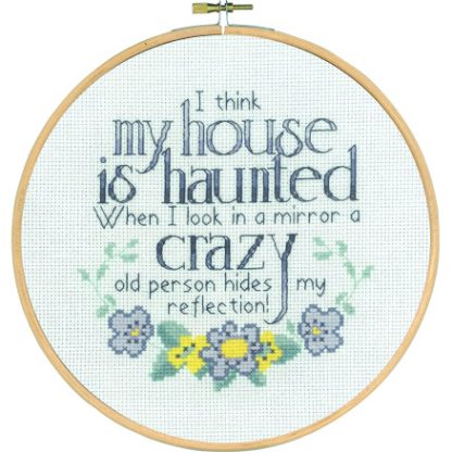 Permin Broderikit Haunted House Ø20cm