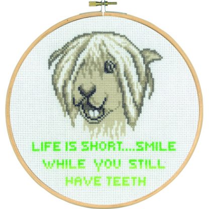 Permin Broderikits Life is short Ø20cm