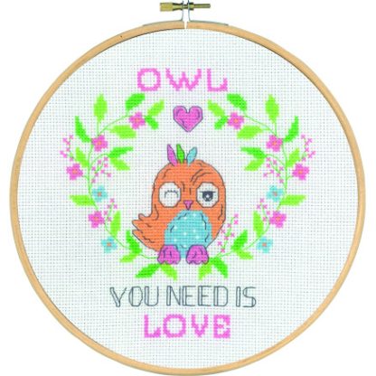 Permin Broderikits Owl you need Ø20cm