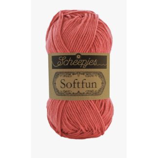 Scheepjes Softfun Garn Unicolor 2607 Rød