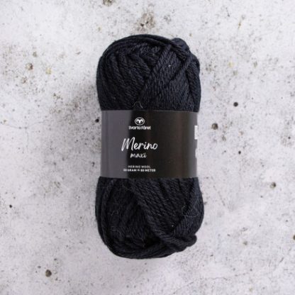 Svarta Fåret Merino Maxi Garn 501 Sort