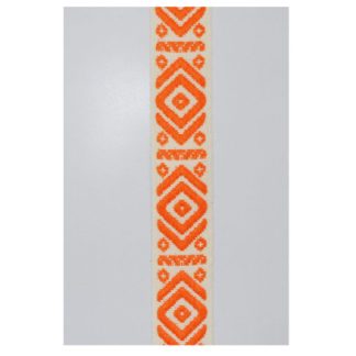 Taskestrop Bomuld/Polyester 38mm Natur/Orange - 50 cm