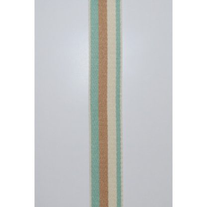 Taskestrop Polyester 38mm Beige/Brun/Turkis - 50 cm