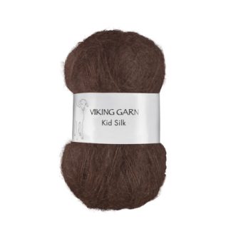 Viking Garn Kid-Silk 308 Mørk brun