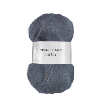 Viking Garn Kid-Silk 323 Mørk Gråblå