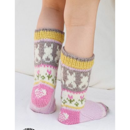 Dancing Bunny Socks 2 by DROPS Design - Sokker Strikkeopskrift Str. 24 - 41/43