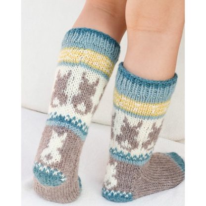 Dancing Bunny Socks by DROPS Design - Sokker Strikkeopskrift Str. 24-4 - 41/43