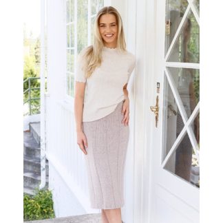 Golden Years Skirt by DROPS Design - Nederdel Strikkeopskrift str. XS  - XX-Large