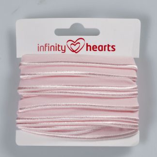 Infinity Hearts Pipingbånd Stretch 10mm 115 Lyserød - 5m