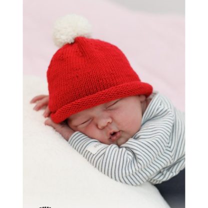 Itsy Bitsy Santa by DROPS Design - Baby Nissehue Strikkeopskrift str.  - 3/4 år