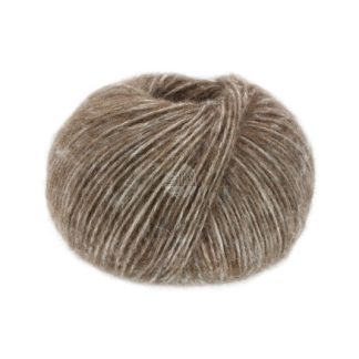 Lana Grossa Natural Alpaca Pelo Garn 008 Mørkebrun Plettet