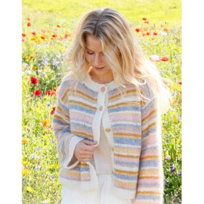 Pastel Spring Cardigan by DROPS Design - Cardigan Strikkeopskrift str. - XXX-Large