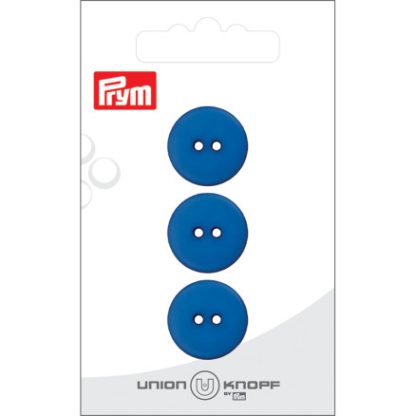 Prym Flad Plastikknap Blå 18mm - 3 stk