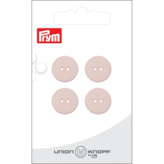 Prym Flad Plastikknap Lyserød 15mm - 4 stk