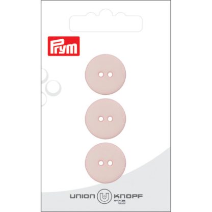 Prym Flad Plastikknap Lyserød 18mm - 3 stk