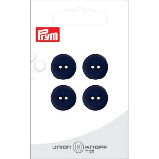 Prym Flad Plastikknap Navy 15mm - 4 stk