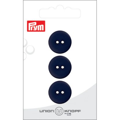 Prym Flad Plastikknap Navy 18mm - 3 stk