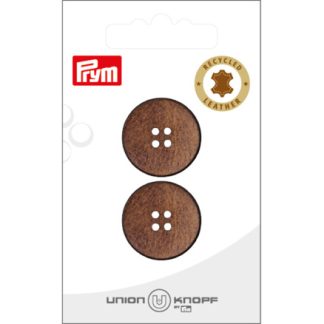 Prym Læderknap Brun 23mm - 2 stk