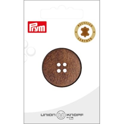 Prym Læderknap Brun 30mm - 1 stk