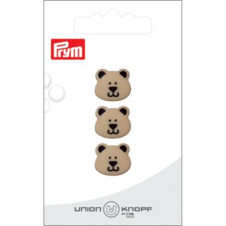 Prym Plastikknap Beige Bjørn 15mm - 3 stk