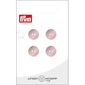 Prym Plastikknap Lyserød 12mm 2 Huller - 4 stk