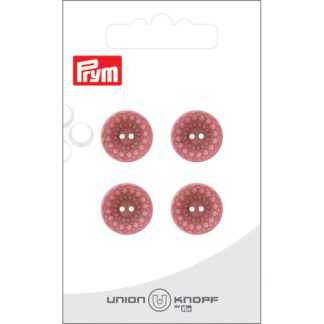 Prym Plastikknap Lyserød Blomst 15mm - 4 stk