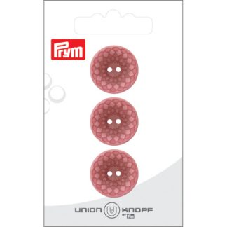 Prym Plastikknap Lyserød Blomst 20mm - 3 stk