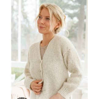 Snuggly Hug by DROPS Design - Cardigan Strikkeopskrift str. XS - XXL - XX-Large