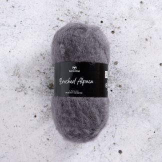 Svarta Fåret Brushed Alpaca Garn 14 Mellem Grå