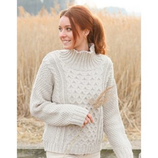 Sweet Honeycomb Jumper by DROPS Design - Bluse Strikkeopskrift str. S  - XXX-Large