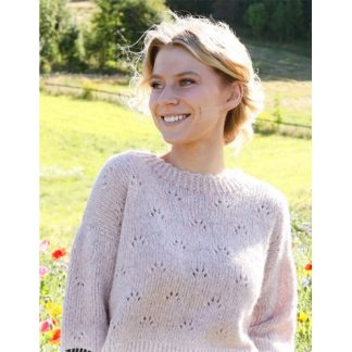 Sweetness Imprint Sweater by DROPS Design - Bluse Strikkeopskrift str. - XXX-Large