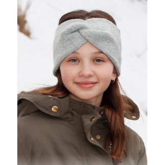 Winter Smiles Headband by DROPS Design - Pandebånd Strikkeopskrift Str - 10/12 år